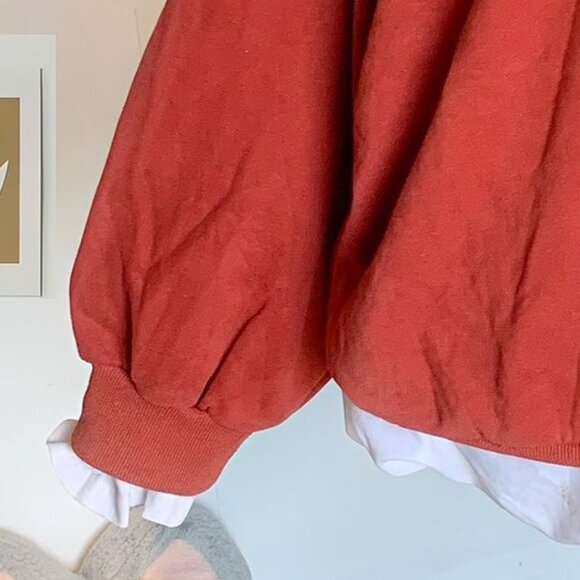 Encourage Graphic Sweatshirt Rust Orange Oversized - Picture 4 of 4